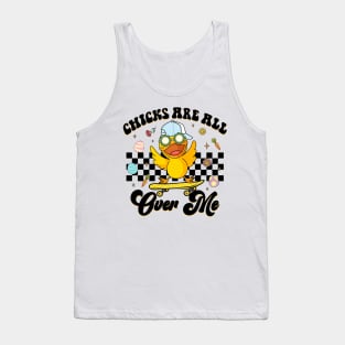 Skater Chicks Are All Over Me Skateboard Cute Easter Tank Top